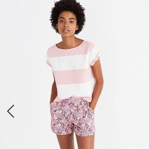 Madewell Pull-On Shorts in Oasis Palm Sz Small